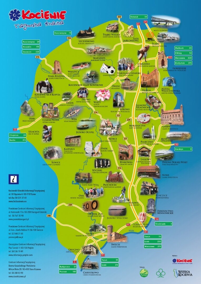 Mapa Kociewia na integrację w plenerze